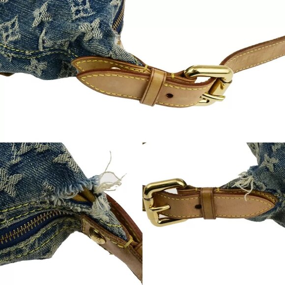 LOUIS VUITTON Buggy GM Shoulder Bag Monogram Denim Leather Blue M95048 25SJ587 - Picture 11 of 15